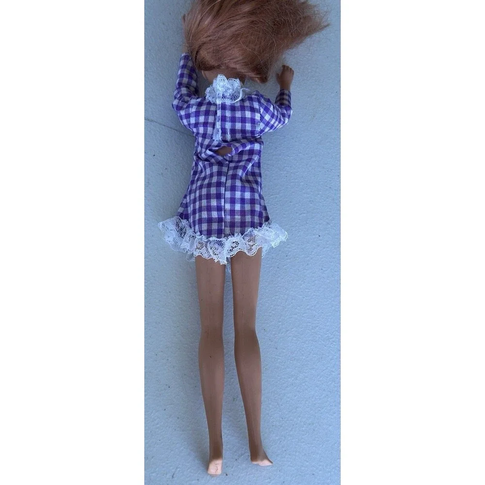 Vintage 1987 Hasbro Maxie Ashley Doll Red Auburn Hair Gingham Dress 11.5”